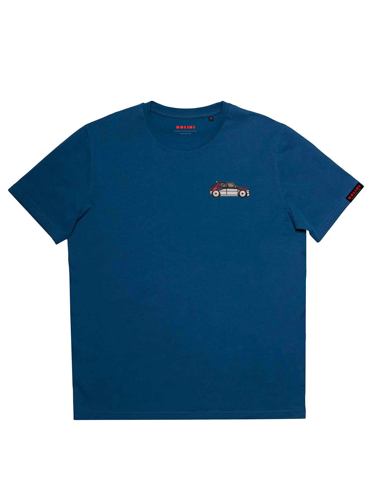 Bolidi Collectors Cars Lancia Inkblue embroidered t-shirt