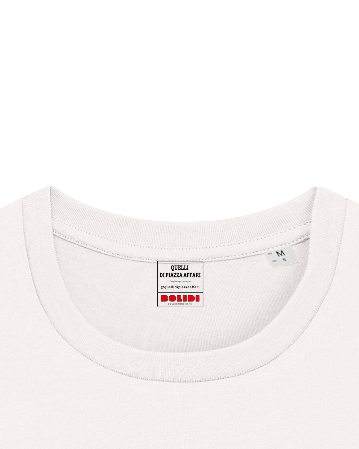 Bolidi x Quellidipiazzaaffari inner neck logo t-shirt