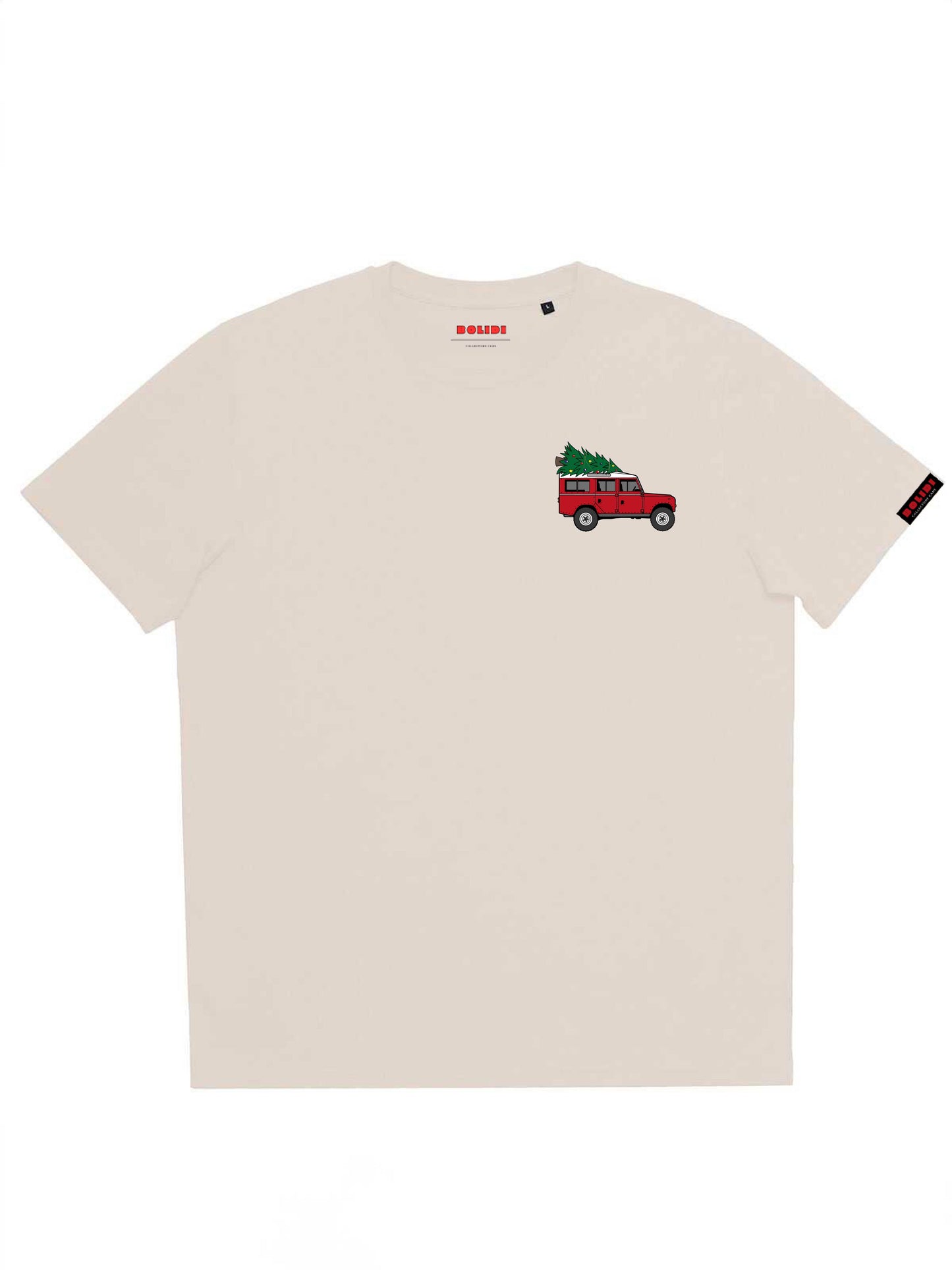 Land Rover Defender white christmas t-shirt