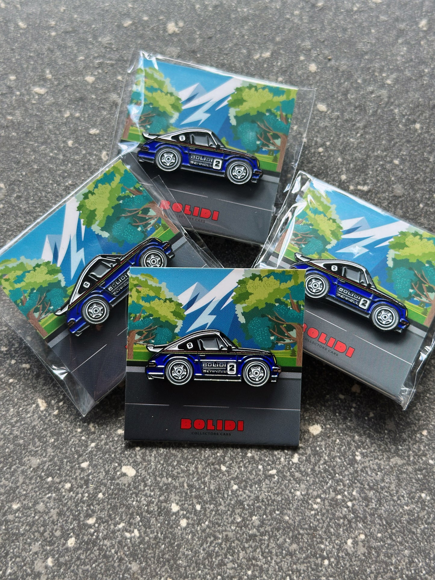Porsche 911 Rothmans Livery Enamel Pin | The Rally Legend in Racing Colors