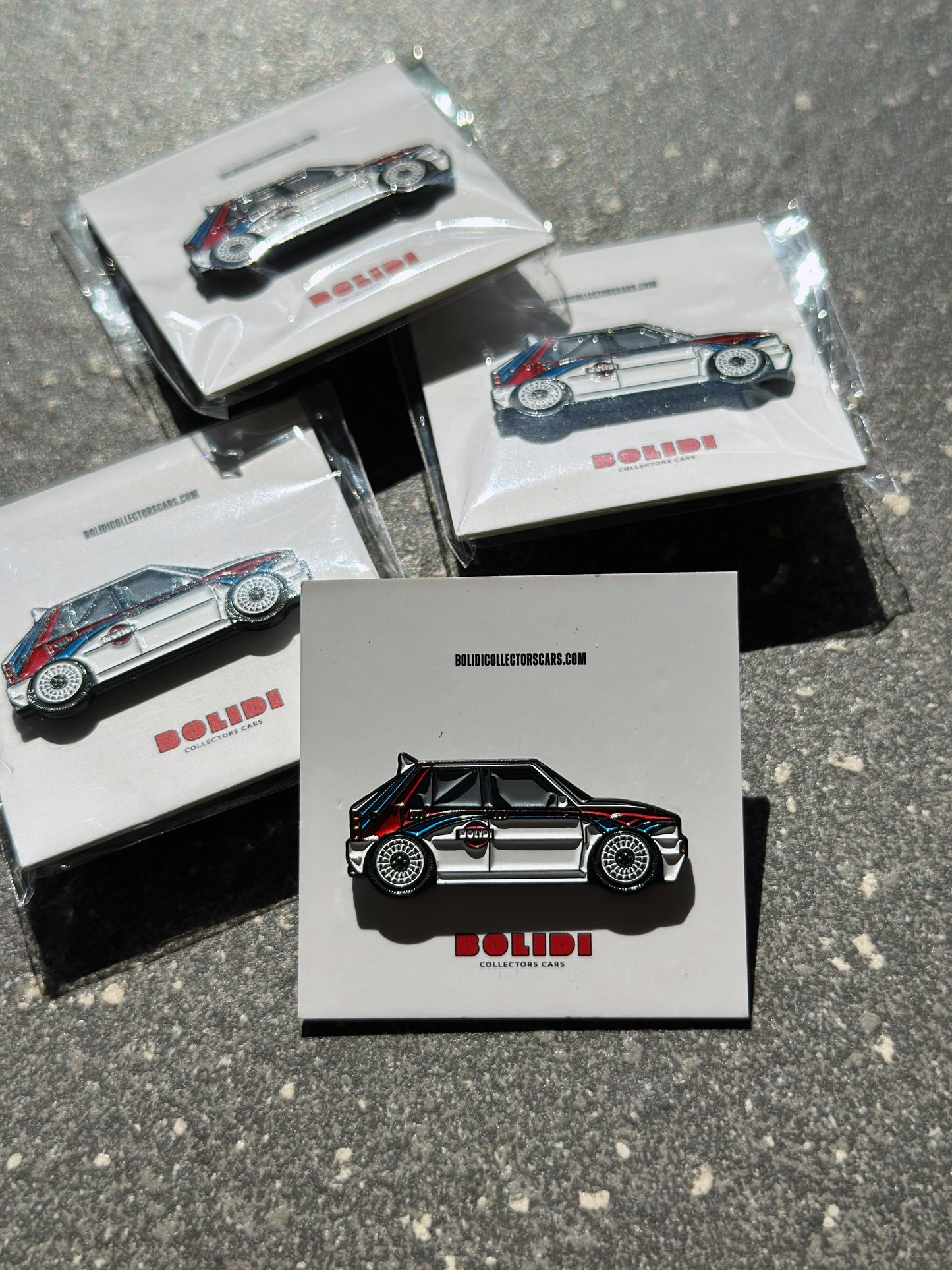 Delta Martini Inspired Livery Enamel Pin - Capture the Spirit of a Rally Legend