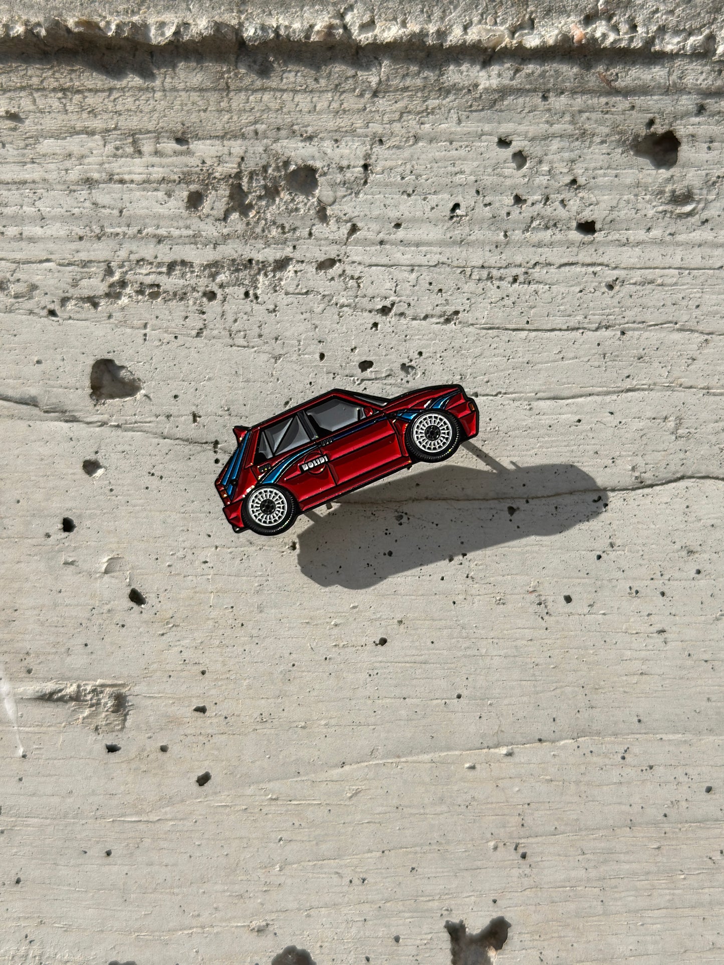 Delta Martini Inspired Livery Enamel Pin - Capture the Spirit of a Rally Legend
