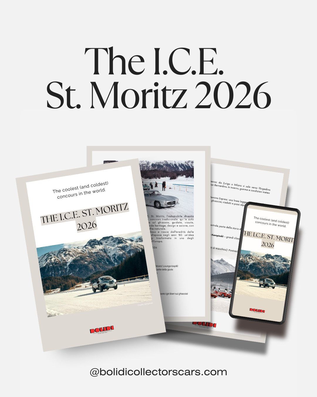 THE I.C.E. 2026 - A Guide by BOLIDI Collectors Cars (Free Digital Download)