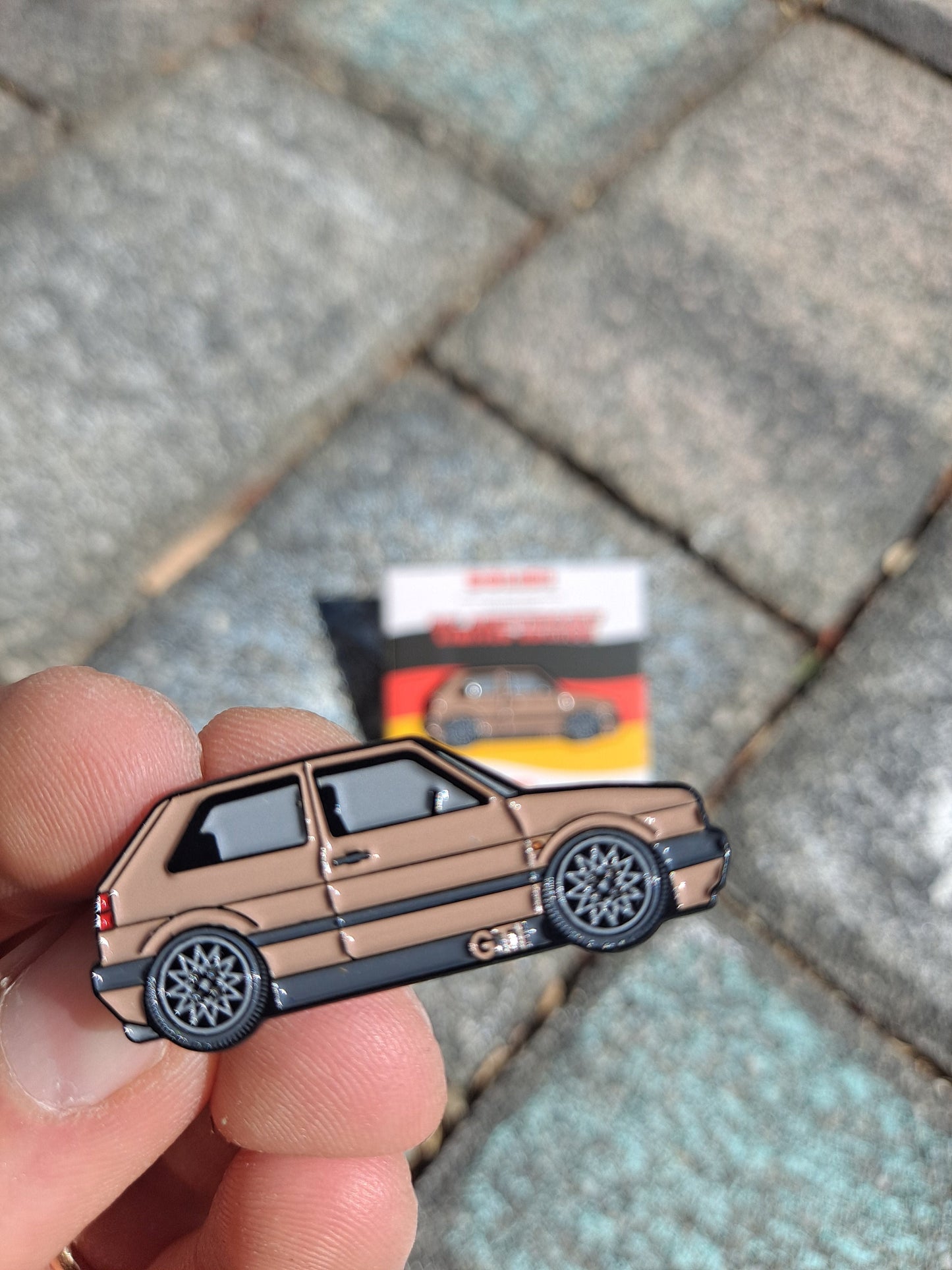 Volkswagen Golf MK2 car enamel pin