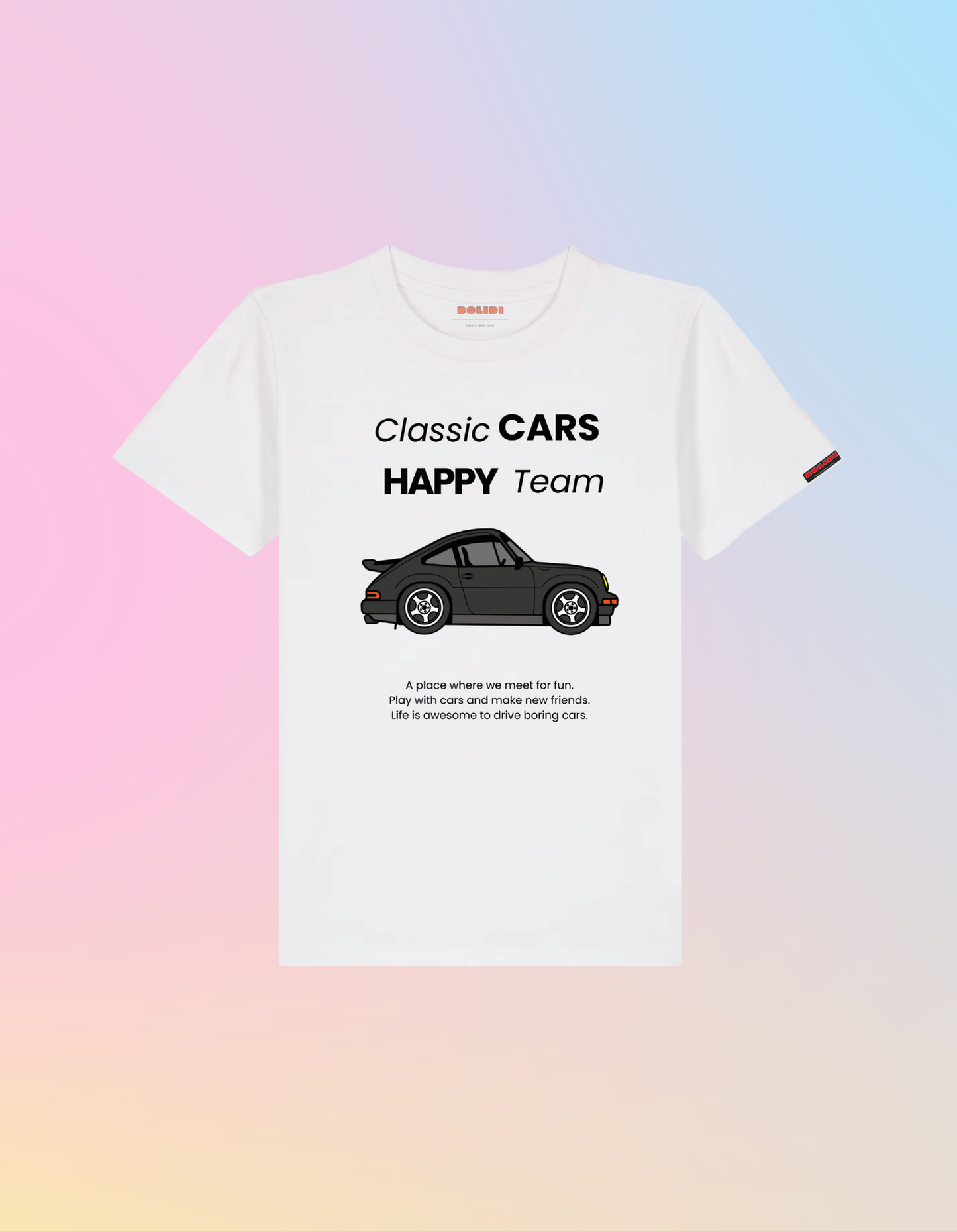 Kids T-Shirt - Classic Cars Happy Team Porsche 911