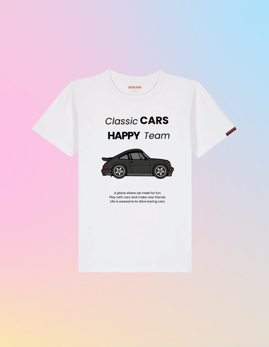 Kids T-Shirt - Classic Cars Happy Team Porsche 911