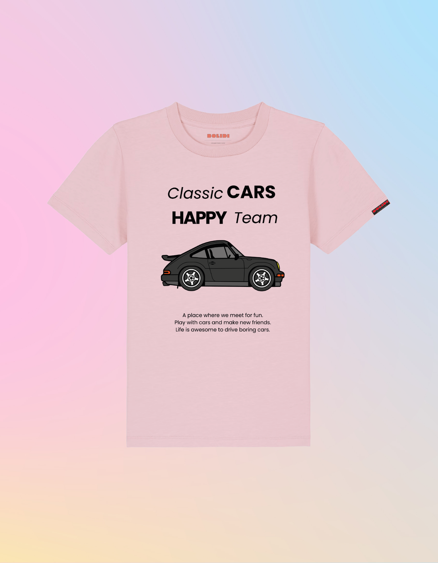 Kids T-Shirt - Classic Cars Happy Team Porsche 911