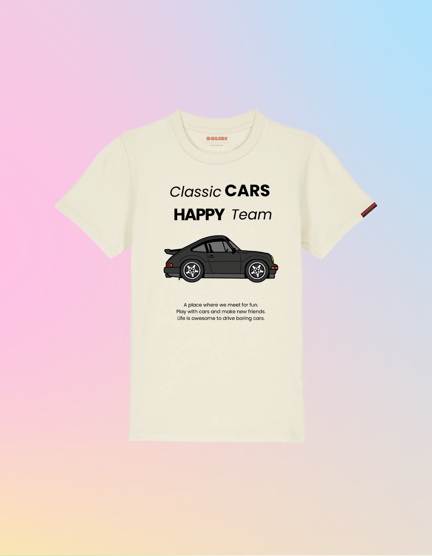 Kids T-Shirt - Classic Cars Happy Team Porsche 911