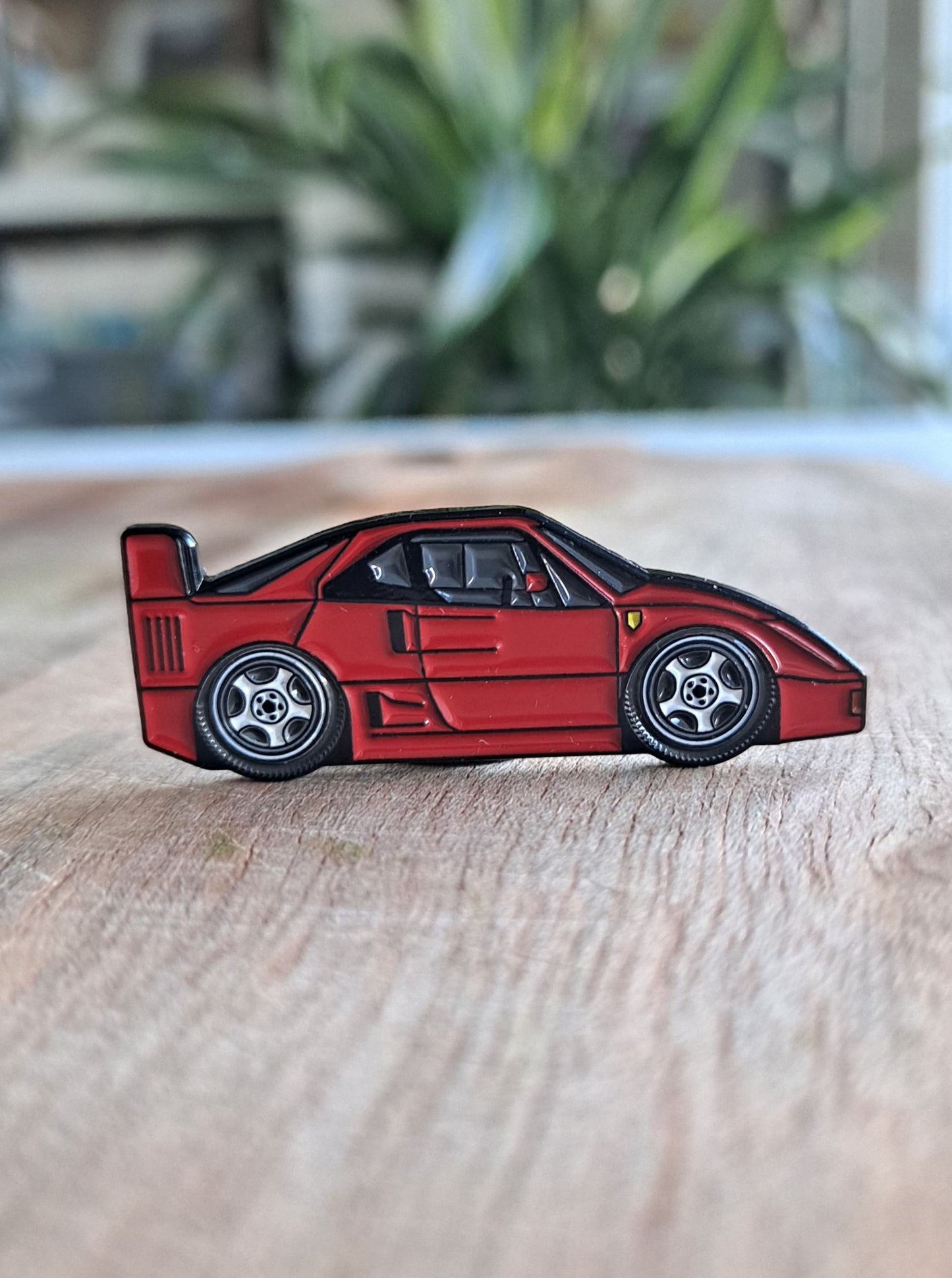 F40 Rosso Corsa Enamel Pin - Celebrate Ferrari's Legendary Supercar