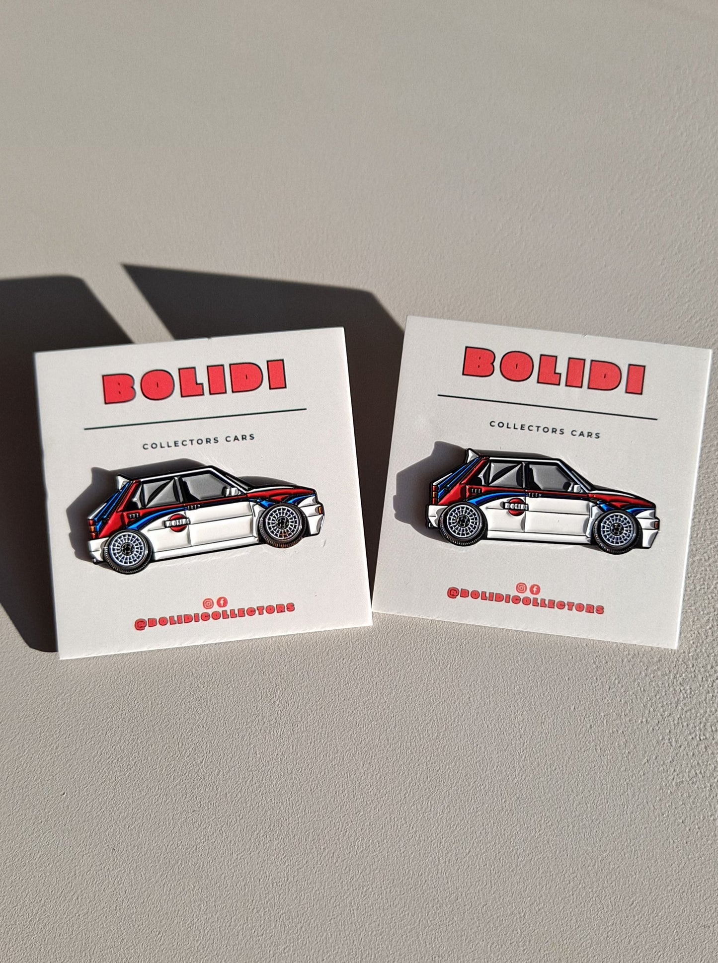 Delta Martini Inspired Livery Enamel Pin - Iconic Rally Heritage Collectible - Bolidi Scuderia