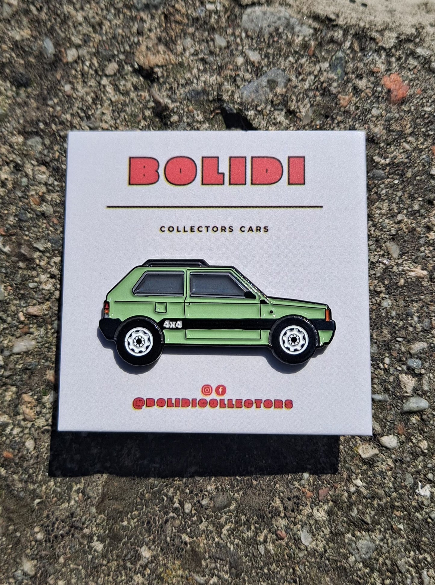 Panda 4x4 Mint Green Enamel Pin - Classic Italian Car