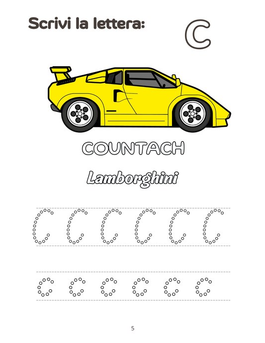 50+ Attività con le Auto: Traccia, colora e impara - 50+ Attività educative per bambini 3-6 anni