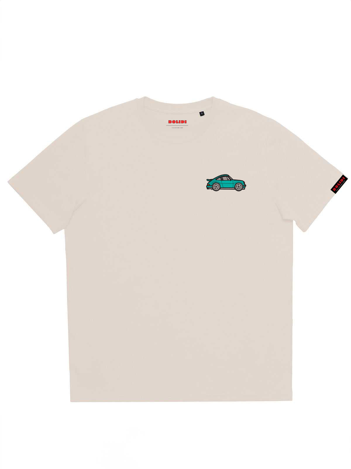Bolidi Collectors Cars Carrera 911 white embroidered t-shirt