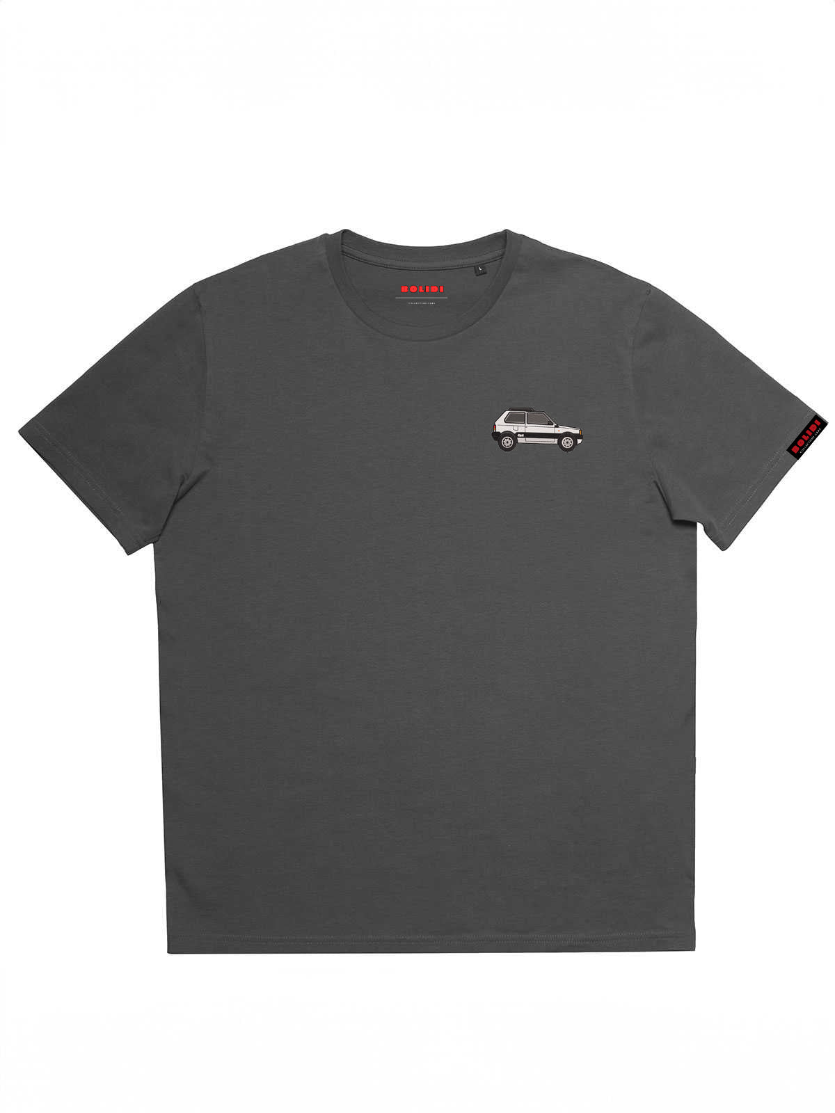 Bolidi Collectors Cars Panda dark grey embroidered t-shirt