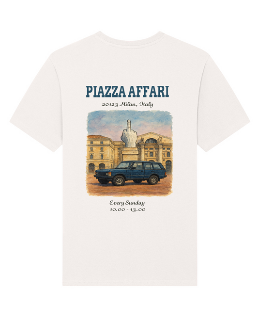 Bolidi x Quellidipiazzaaffari blue Range Rover t-shirt back