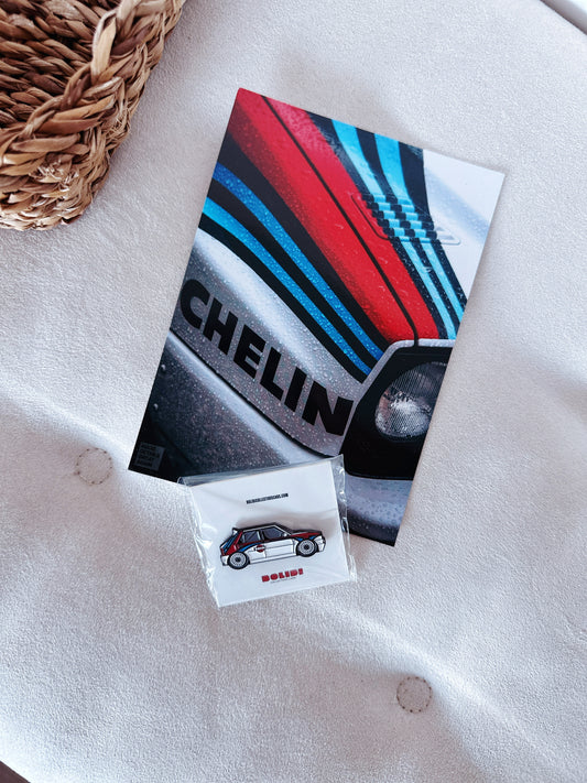 Lancia Delta Martini Bundle -  Pin & Postcard by Make Details Great Again