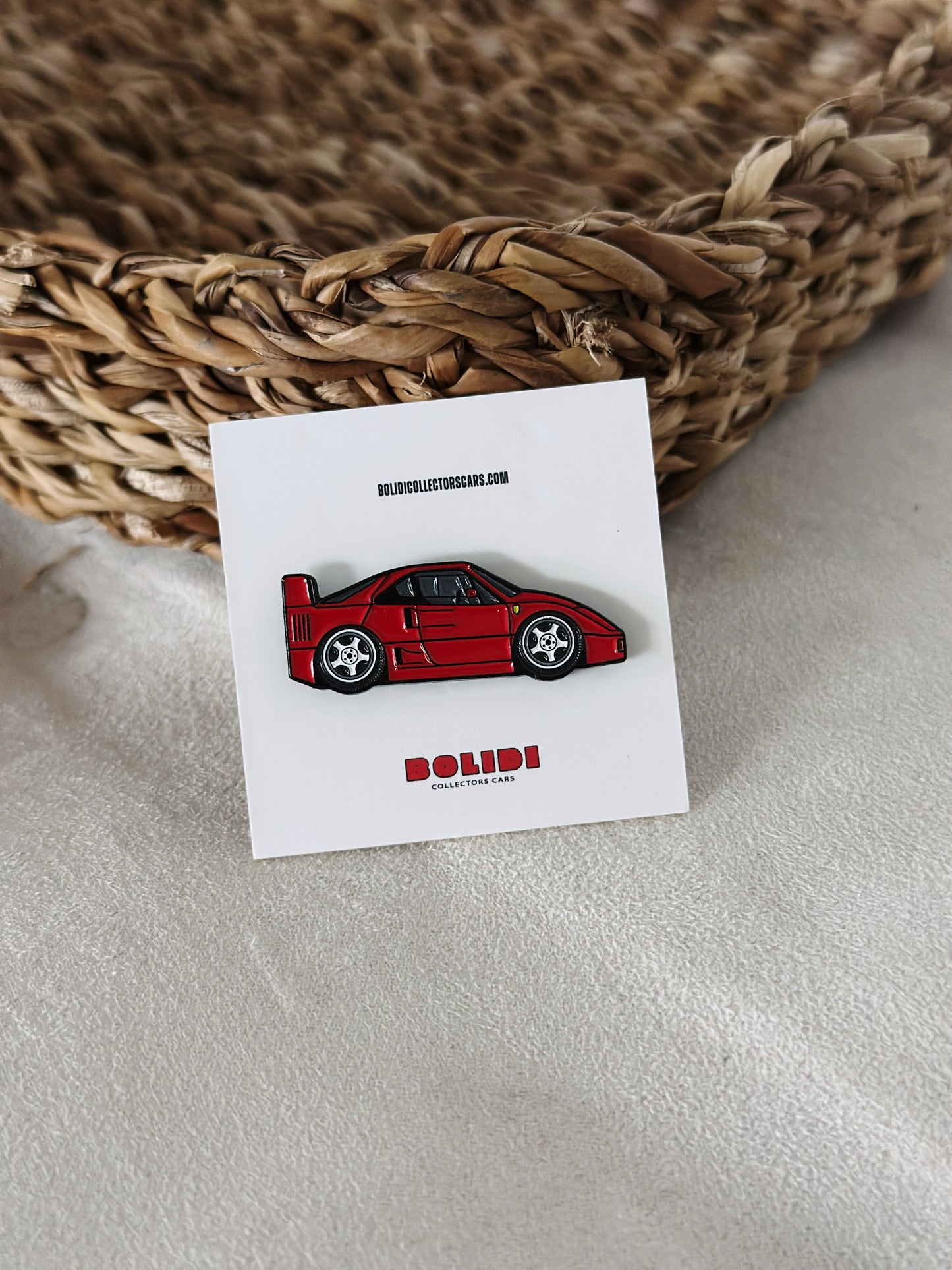 F40 Rosso Corsa Enamel Pin - Celebrate Ferrari's Legendary Supercar