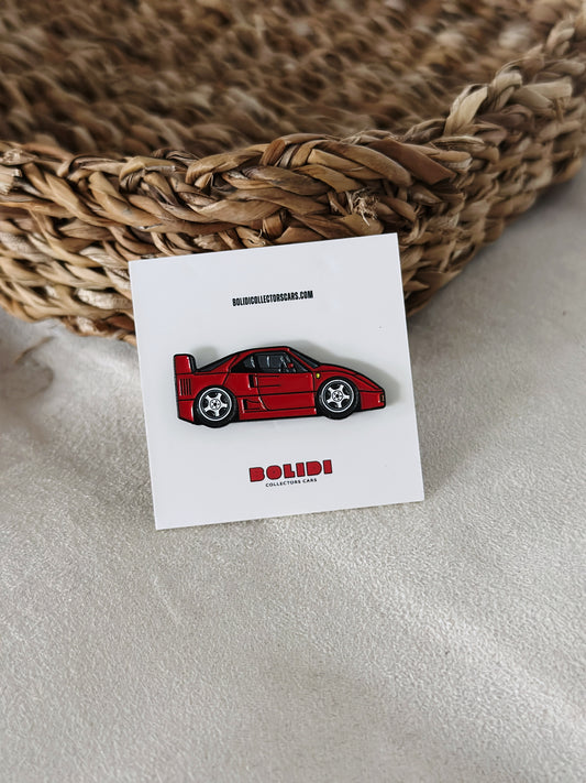 F40 Rosso Corsa Enamel Pin - Celebrate Ferrari's Legendary Supercar