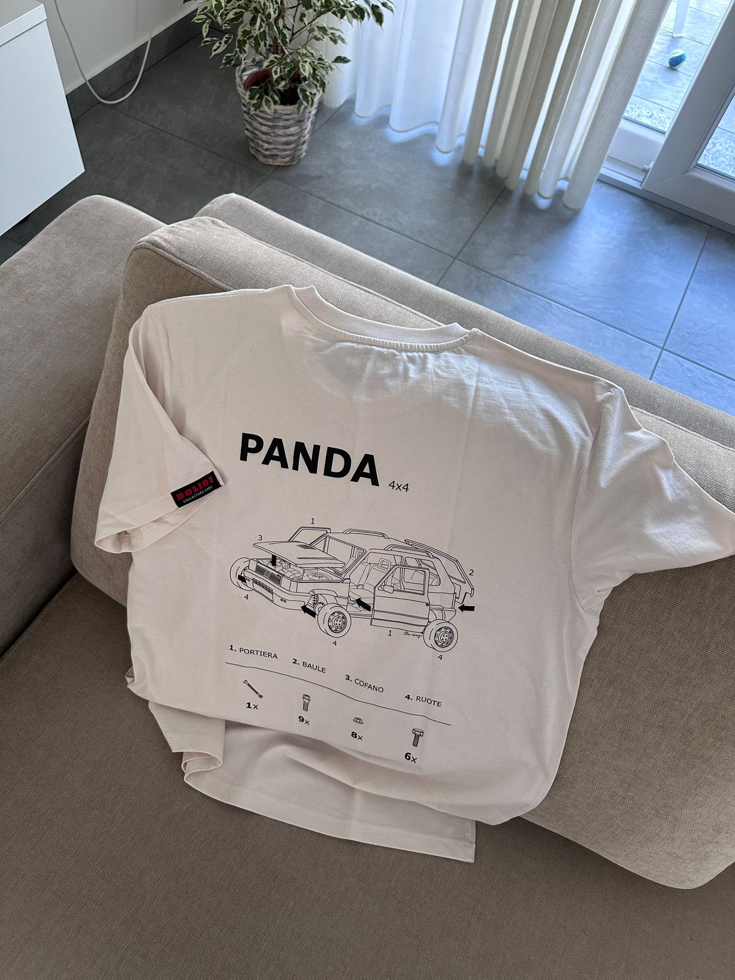 BOLIDI x CLM Design - Fiat Panda 4x4 Assembly Instruction T-Shirt