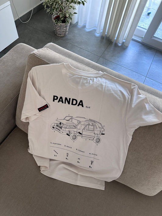 BOLIDI x CLM Design - Fiat Panda 4x4 Assembly Instruction T-Shirt