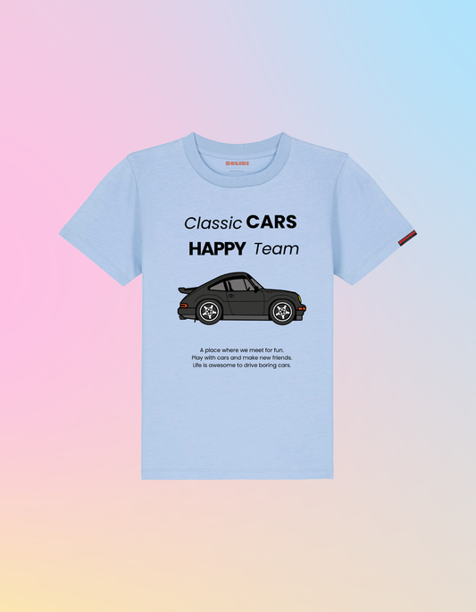 Kids T-Shirt - Classic Cars Happy Team Porsche 911