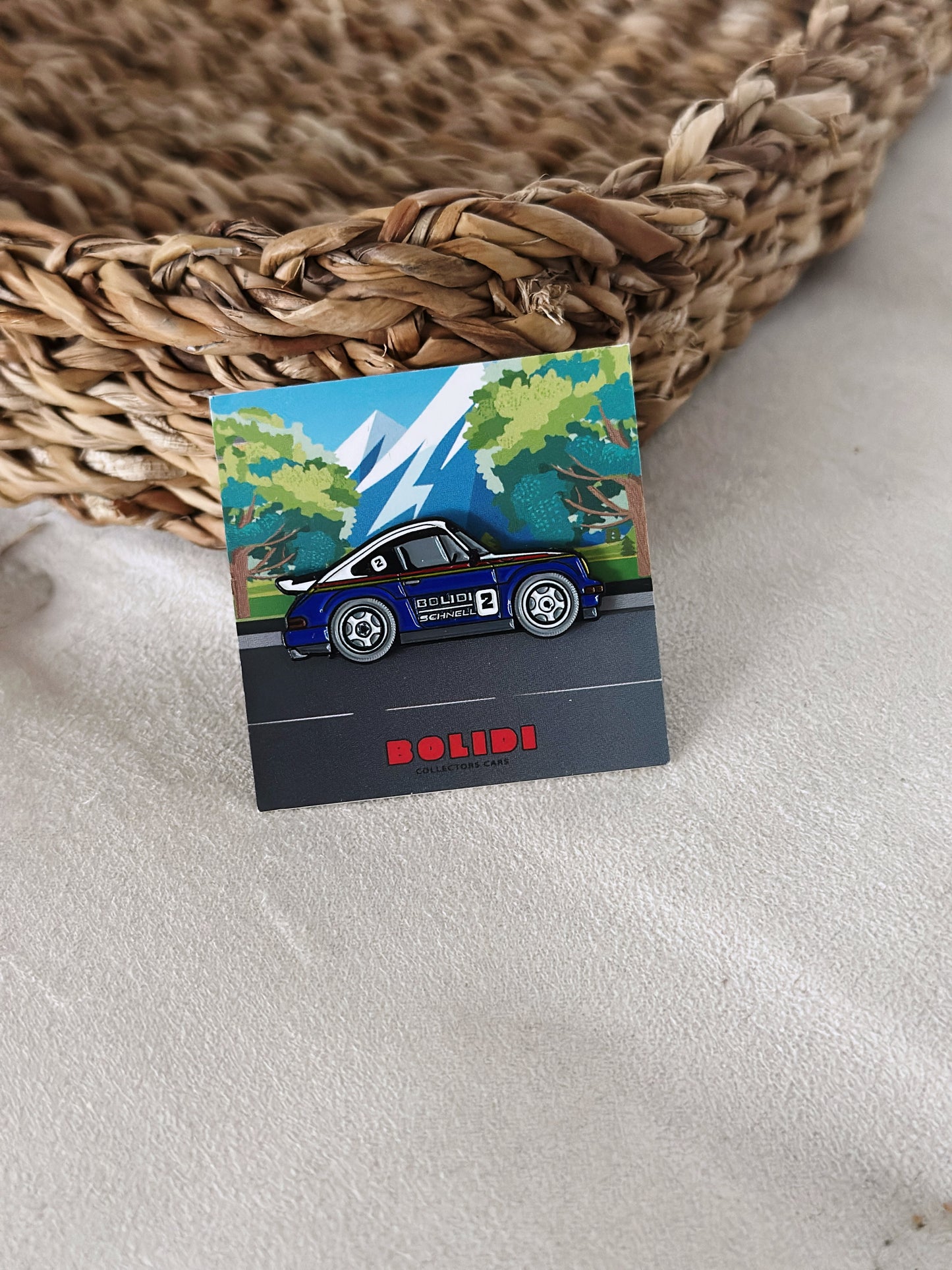 Porsche 911 Rothmans Livery Enamel Pin | The Rally Legend in Racing Colors
