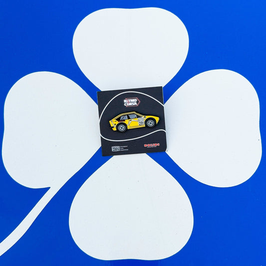 Ritmo Corsa graphic and car enamel pin