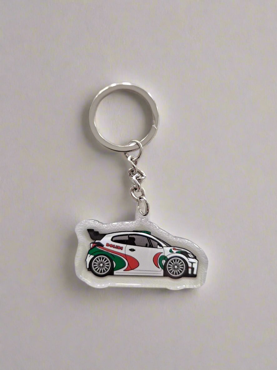 Toyota Yaris GR Castol inspired livery keychain