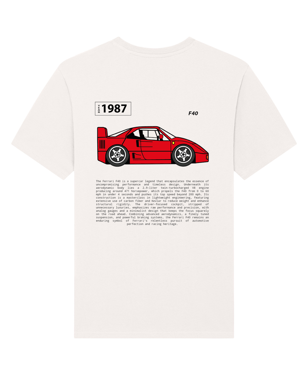 Ferrari F40 - 1987 Tribute Tee