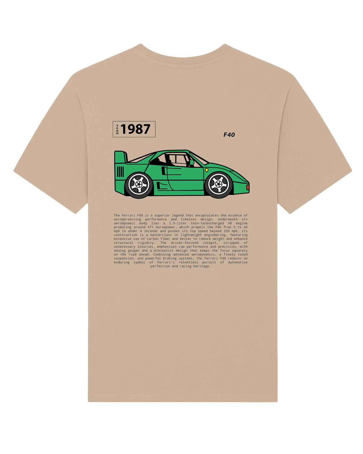 Ferrari F40 - 1987 Tribute Tee